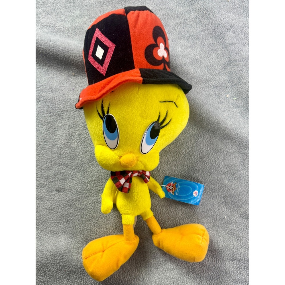 Warner Bros Looney Tunes Tweety Bird Queen of Hearts Top Hat Plush‎ Toy 12 Inch